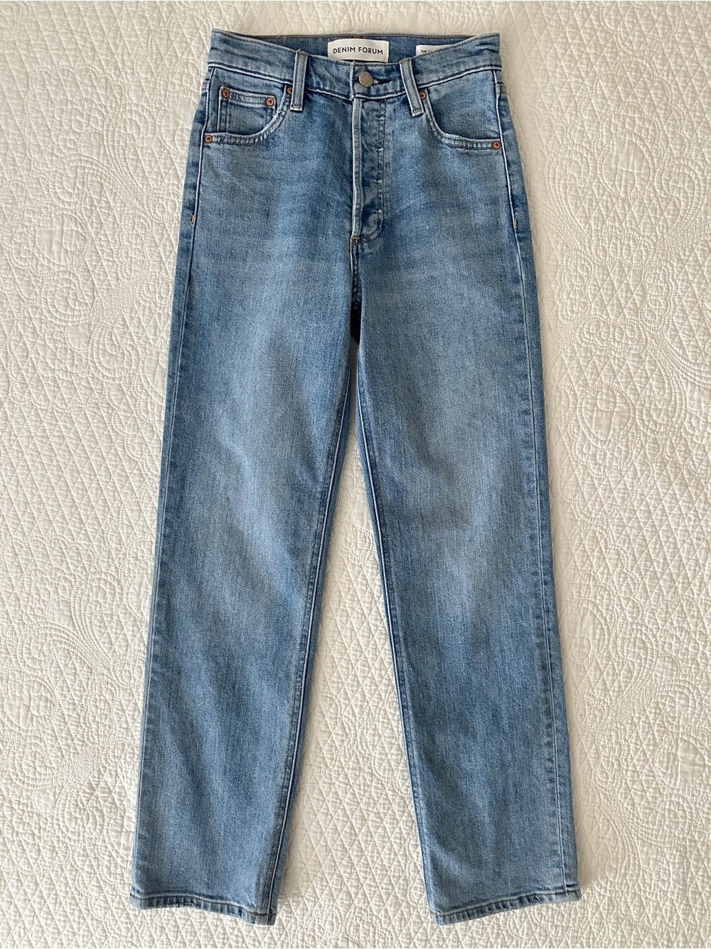 Denim Forum Aritzia The Arlo High Rise Straight Jeans Size 24 | 7 Yrs Bleu Taboo - Picture 10 of 14